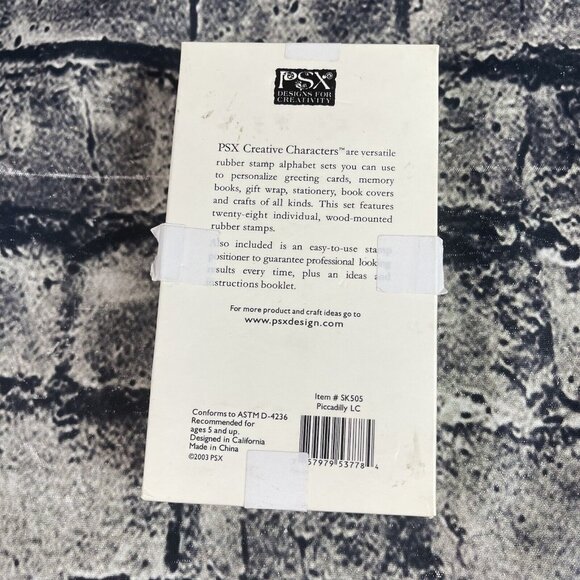 PSX Picca Style Lower Case Creative Characters Rubber Stamp Alphabet Set SK505 - Picture 4 of 4